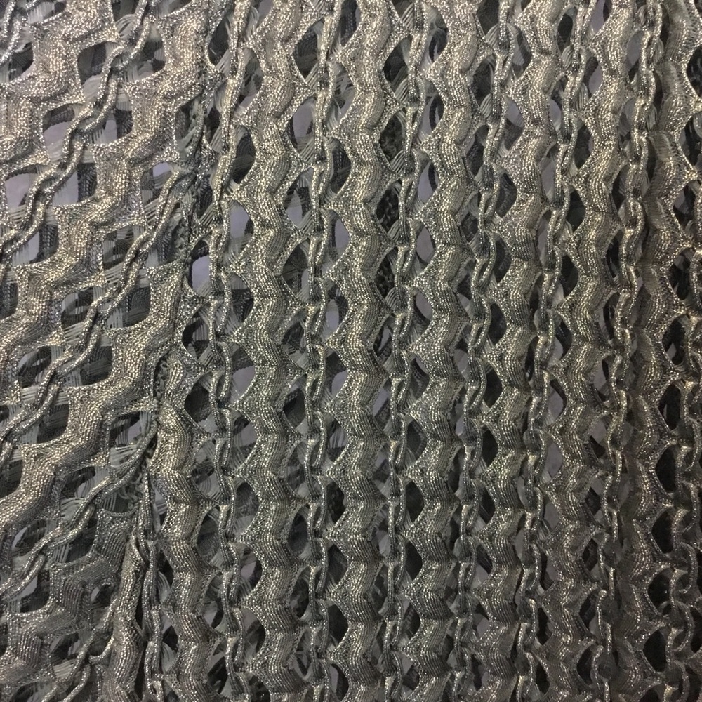 Aris. A Gold Olive Green Metallic Open Front Cardigan Mesh Fairy Grunge Party - Picture 4 of 5